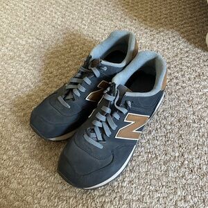 New Balance Men's Charcoal and Tan Sneakers